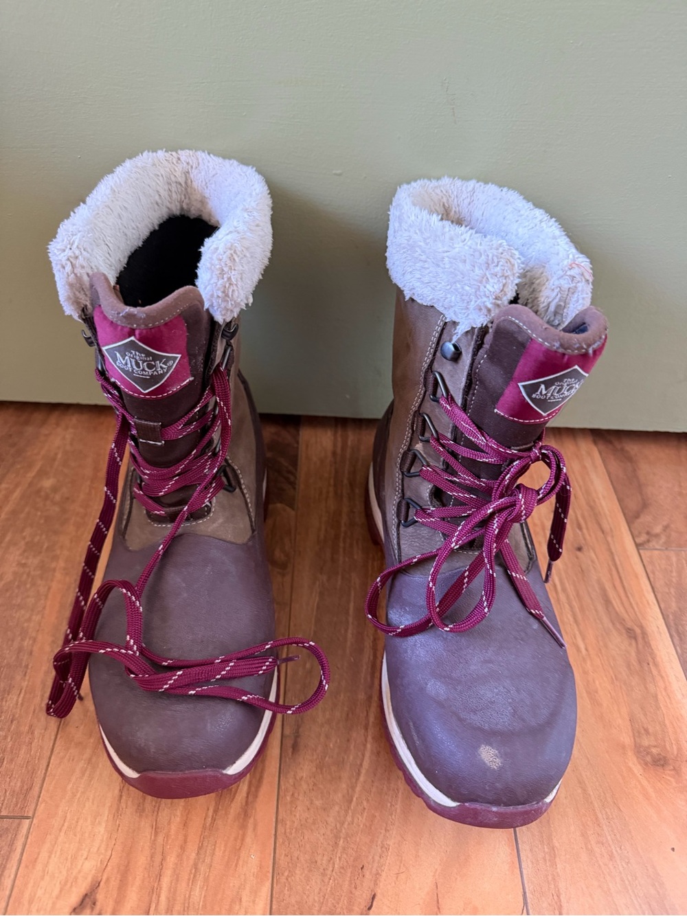 Muck Boots- Women's Brown and Burgundy Insulated Winter Boots
